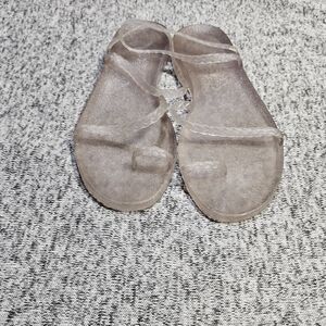 Ancient Greek Sandals in Translucent Gray
